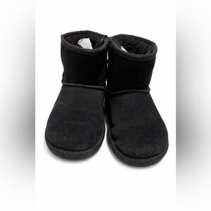 Koolaburra by UGG Kids Black Mini Boots Zip Back Cozy Winter size 1
